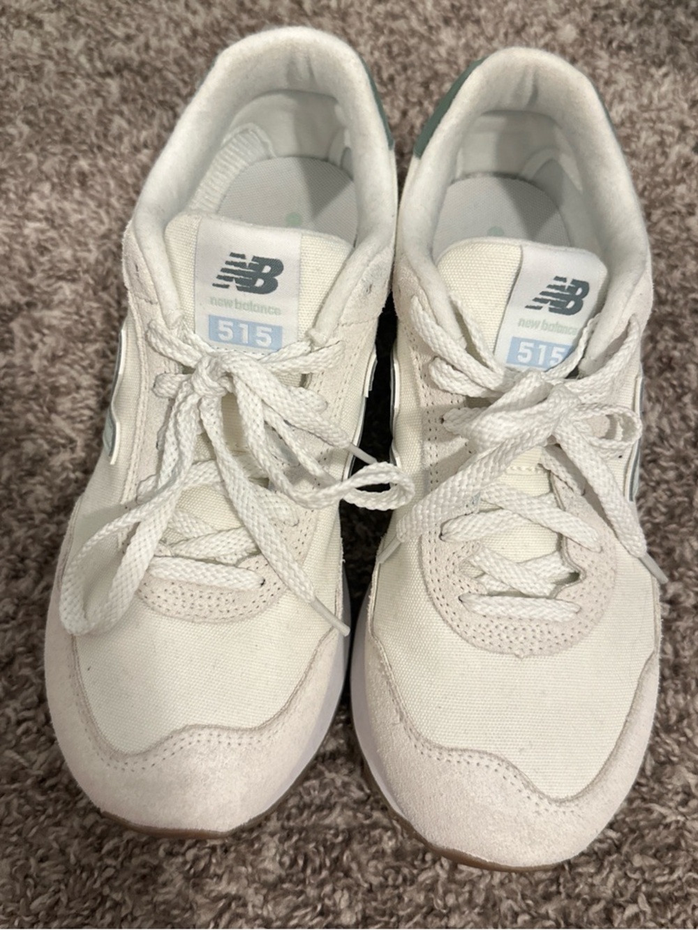 New Balance 515 Cream and Light Blue Low-Top Sneakers size 8 woman - Picture 7 of 7